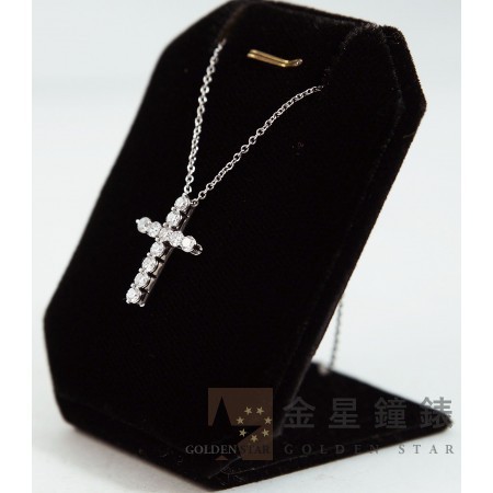 Tiffany & Co 十字架造型鑽石項鍊