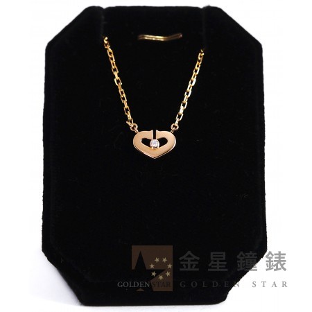 Cartier【卡地亞】卡地亞愛心造型鑽石項鍊