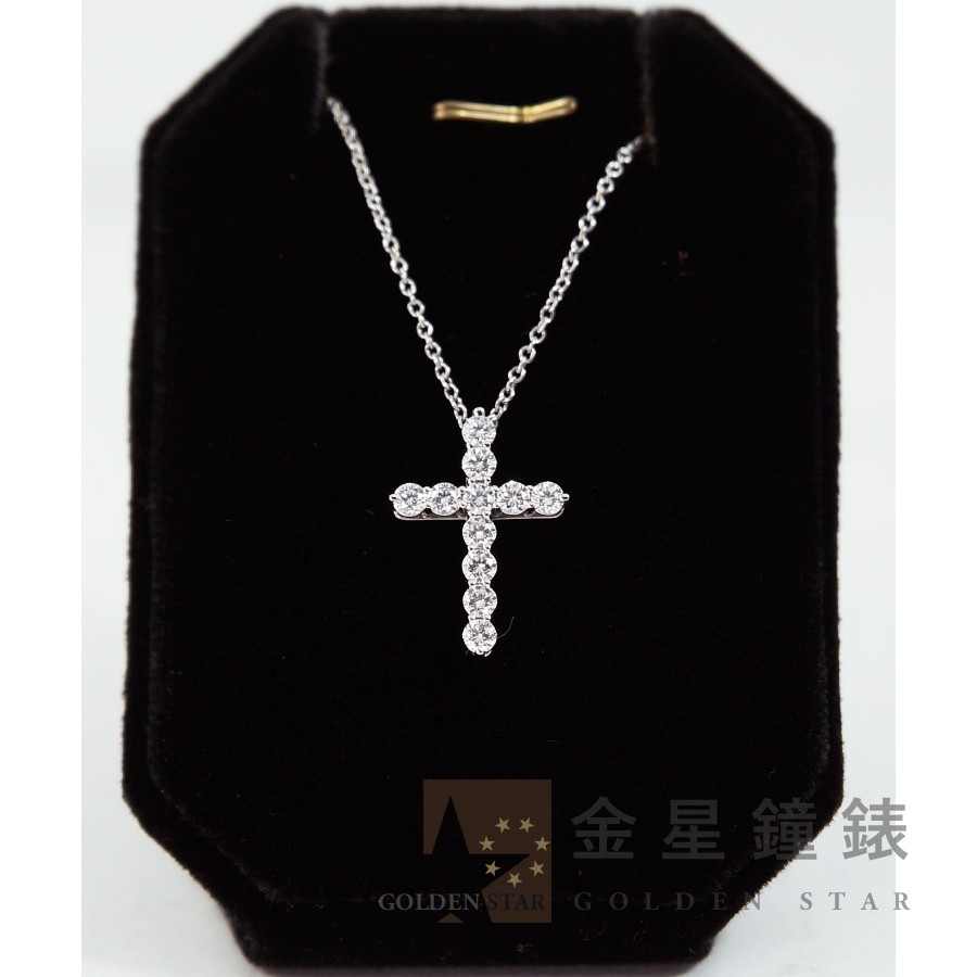 Tiffany & Co 十字架造型鑽石項鍊